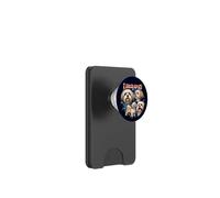 Cute Tibet Lhasa Apso Dog 80s Heavy Metal Rock Music Style PopSockets PopWallet for MagSafe