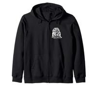 Cute Tibetan Terrier Drawing Zip Hoodie
