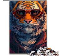 Cute Tiger 1000 Piece Jigsaw Puzzles for Adults Gifts, Educational Stress Relief Toy for Is Ideal As A Gift for The Whole Family (50x75cm)