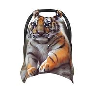 Cute Tiger Baby Car Seat Canopy Cover, Multi Use Breathable Nursing Breastfeeding Covers for Mom Soft Stroller Sun Shade Newborn Shower Gift