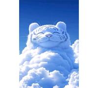 Cute Tiger Cloud 2000 Piece Jigsaw Puzzles for Adults Colourful Fun Challenging & Brainteasing Educational Learning Gift Present for Children Boys Girls 2000 Piece Puzzle for Adults