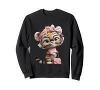 Cute Tiger Cub Kawaii Animal Character for Pet Lover Girls Sweatshirt
