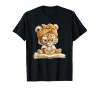 Cute Tiger Cub Reading Book with T-Shirt