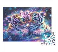 Cute Tiger Cubs 1000 Pc Jigsaw Puzzle Bundle Family Puzzle Lovers Brain Training Puzzle Gift for Teen Puzzle Fans 12-18 Years 70x50cm/1000pcs