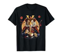 Cute Tiger Eating Ramen Warrior Samurai Tiger Ramen Bowl T-Shirt