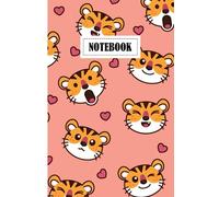 Cute Tiger Face Collection on Pink Cover Fun Gifts for Men Women Kids: Notebook