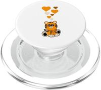 Cute Tiger Hearts I Love Tigers PopSockets PopGrip for MagSafe
