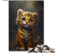 Cute Tiger Jigsaw Puzzles for Adults 1000 Pieces, for Age 14+ Fun Games Fun Activities at Home, Birthday Gifts, Travel Gifts (50x75cm)