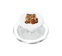Cute Tiger Kawaii Anime Drinking Bubble Tea Girl Kids PopSockets PopGrip for MagSafe