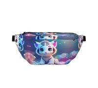 Cute Tiger Large Fanny Pack,Gifts for Enjoy Sports Festival Workout Traveling Running Casual