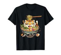 Cute Tiger Noodle Art Japanese Noodles Tiger Ramen Bowl T-Shirt