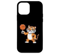 Cute Tiger Playing Basketball Cartoon Mascot Case for iPhone 12 mini