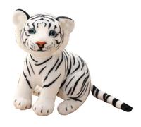 Cute Tiger Plush Toy,Cute Plush Collectibles, Suitable for Halloween Birthday Gifts for Adult Fans of Boys And Girls, As Well As Children's Toys And Desktop Decorations,White,33cm