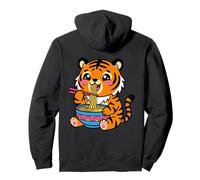Cute Tiger Ramen Graphic Kawaii Cat Japanese Food Art Pullover Hoodie