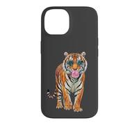 Cute Tiger With Bubble Gum Heart Glasses Sassy Animal Art Case for iPhone 14