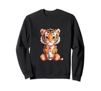 Cute Tiger with Rocket Space Animal Design Sweatshirt