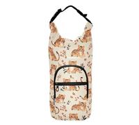 Cute Tigers Beige Small Sling Bag with Water Bottle Holder Functional Water Bottle Carrier for Walking Water Bottle Holder Bag Fits 20/24/32/40 oz Bottles, Cute Tigers Beige, 1 size, Claasic
