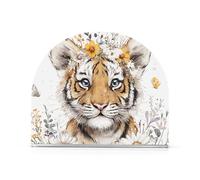 Cute Tigers Napkin Holders for Tables Acrylic Napkin Holder Freestanding Tissue Dispenser Clear Modern Decorative Holder for Dining Table Party
