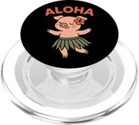 Cute Tiki Hula Dancing Pig Luau PopSockets PopGrip for MagSafe