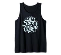 Cute TIME to Clean Dusting Lady Tidy Up Squad Sweep Tank Top