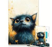 Cute Tiny Cat Portrait Adult Jigsaw Puzzle1000 Pieces Strong Logic Precise Connection Joyful Challenge Premium Gift (38x52cm)