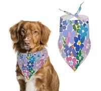 Cute Tiny Pastel Abstract Floral Pet Bandana Dogs Triangle Scarf Cats Handkerchief Puppy Costume