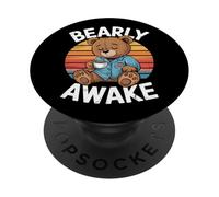 Cute Tired Bear Doctor Nurse Orderly Medical Hospice Worker PopSockets Adhesive PopGrip