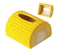 Cute Tissue Box, Corn Tissue Box - Creative Corn Modern Tissue Holder, Toilet Paper Box Holder Made of Resin with Wide Opening, Decorative Tissue Box for Living Room, Dining Room
