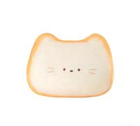 Cute Toast Bread Pillow, SoftPlush Funny Stuffed Toy Cushion, Food Huggable Snuggle Pillow for Bedroom Decor for Living Sofa Bedroom (10×12 cm,Cat)