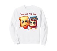Cute Toast Jam Apple Sweet Couple Design Sweatshirt