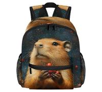 Cute Toddler Backpack - Capybaras Cherries Space Galaxy Modern Kids Bag for Preschool, School, Girls, and Little Kids