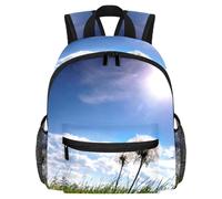 Cute Toddler Backpack - Dandelions in the Meadow Sunshine Modern Kids Bag for Preschool, School, Girls, and Little Kids