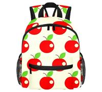 Cute Toddler Backpack - Fruit Red Sweet Apples Pattern Modern Kids Bag for Preschool, School, Girls, and Little Kids
