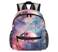 Cute Toddler Backpack - Pink Ladybugs on the Galaxy Modern Kids Bag for Preschool, School, Girls, and Little Kids