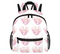 Cute Toddler Backpack - Pink Seahorse Pattern Modern Kids Bag for Preschool, School, Girls, and Little Kids