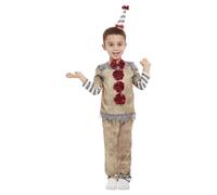 Cute Toddler Child Vintage Clown Halloween Fancy Dress Costume