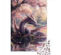 Cute Toddler Dragon 1000 Piece Jigsaw Puzzle for Adults -Paper Puzzles- Relax Puzzles Games-Brain Teaser Puzzle 1000pcs (38x26cm)