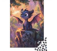 Cute Toddler Dragon 1000 Piece Jigsaw Puzzle for Adults -wooden Puzzles- Relax Puzzles Games-Brain Teaser Puzzle 1000pcs (75x50cm)