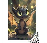 Cute Toddler Dragon 1000 Piece Jigsaw Puzzle for Adults -wooden Puzzles- Relax Puzzles Games-Brain Teaser Puzzle 1000pcs (75x50cm)