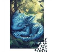 Cute Toddler Dragon Wooden Jigsaw Puzzles for Adults 1000 Piece Rectangular Puzzle for Adults Game 1000pcs (75x50cm)