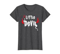 Cute Toddler Kids Little Devil Halloween Trick Or Treat T-Shirt, Women, Dark Heather Grey, XX-Large