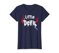 Cute Toddler Kids Little Devil Halloween Trick Or Treat T-Shirt, Women, Navy Blue, Medium