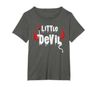 Cute Toddler Kids Little Devil Halloween Trick Or Treat T-Shirt, Women's Plus, Asphalt Grey, 4X