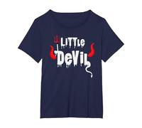 Cute Toddler Kids Little Devil Halloween Trick Or Treat T-Shirt, Women's Plus, Navy Blue, 4X