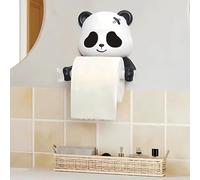 Cute Toilet Paper Holder Wall Mount, Funny Animals Toilet Paper Roll Holder, Toilet Paper Roll Dispenser for Kitchen Bathroom (New Panda)