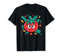 Cute Tomato Face Surrounded by Vegetables T-Shirt