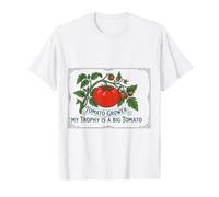 Cute Tomato Grower Funny Gardening Vintage Seed Packet tee Value Graphic T-Shirt, Men, White, S