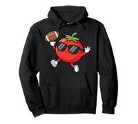 Cute Tomato Playing Football Funny Game Day Team Fan Pullover Hoodie