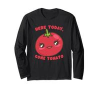 Cute Tomato Pun Here Today Gone Tomato Humor Long Sleeve T-Shirt