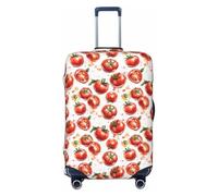 Cute Tomatoes Print Travel Luggage Covers, Washable Suitcase Covers Protector for Luggage 18-32 Inch High Elasticity, Black, Large